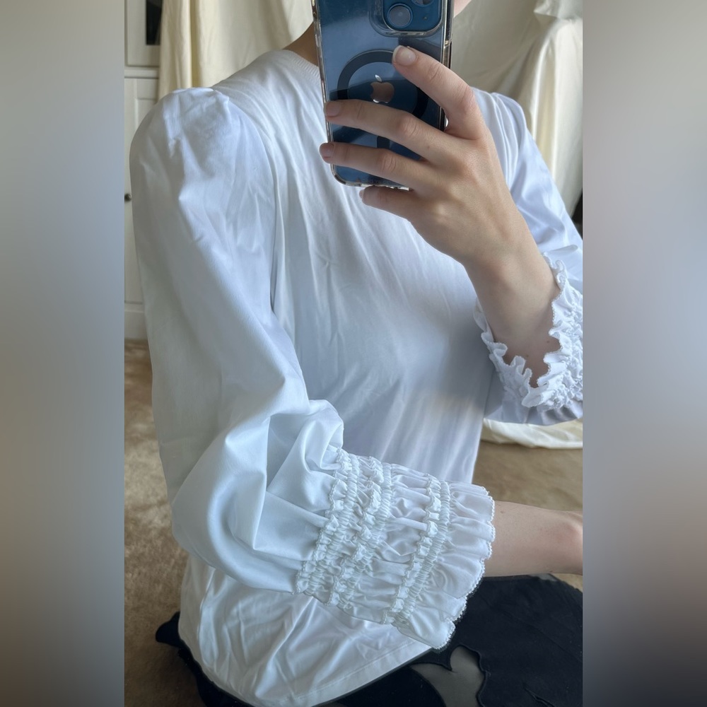 ELIE TAHARI white t-shirt size Large